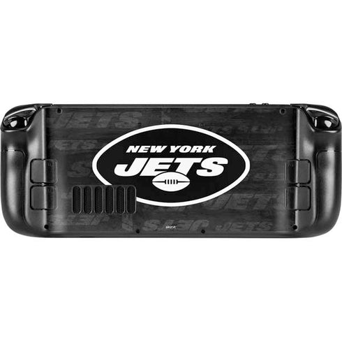 NFL New York Jets Black & White Steam Deck Handheld Gaming Computer Skin